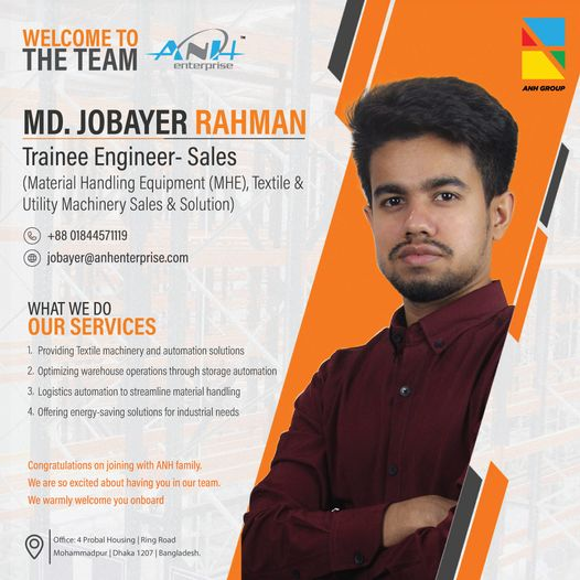MD. Jobayer Rahman - Trainee Sales Engineer