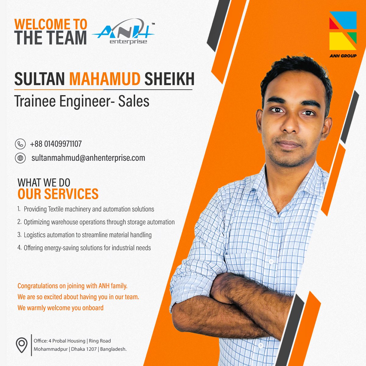 ANH GROUP Sultan Mahamud Sheikh NEW-EMPLOYEE-CARD